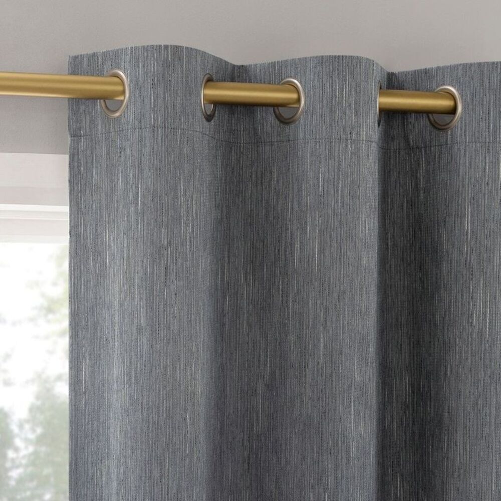 Sun Zero - 2pc 37"x96" Sun Zero Halleck Vertical Strie 100% B Blue